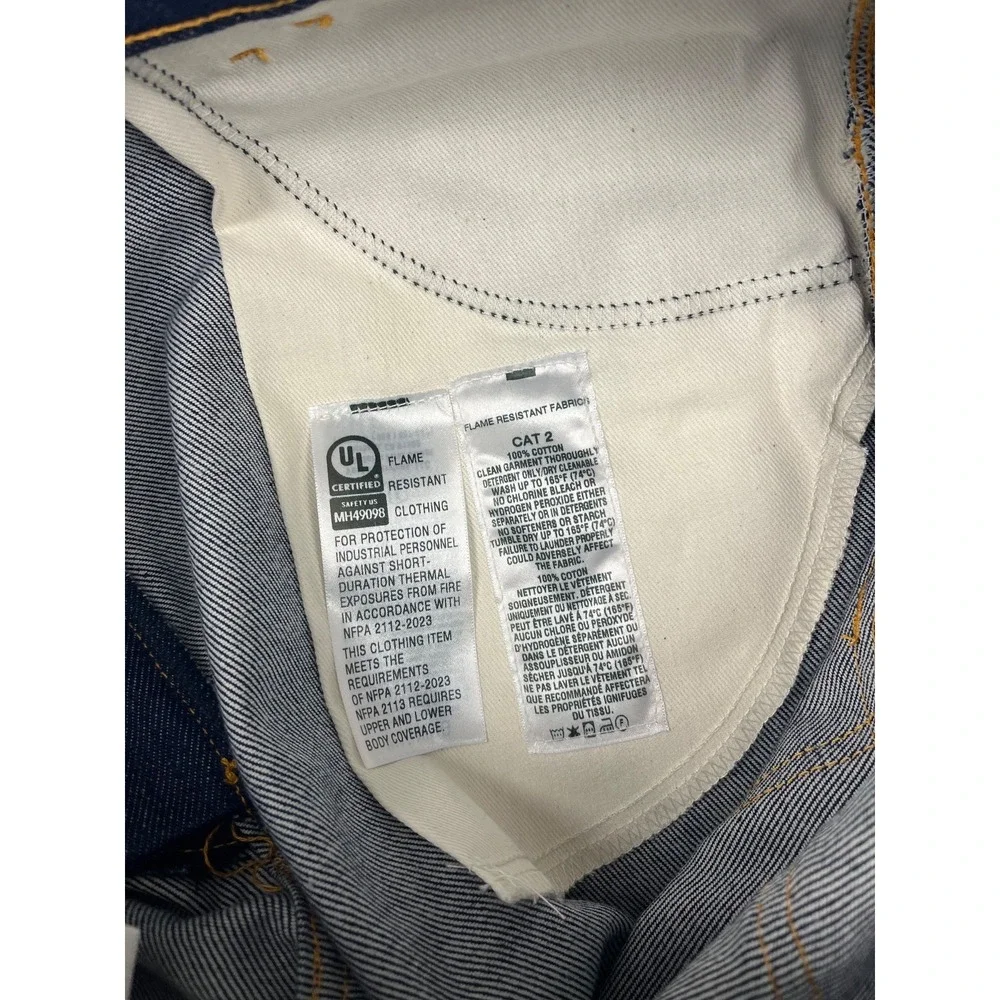 Steel Guard Pro FR Carpenter Jeans Mens 38x32 Blue Relaxed CAT 2 2112 NWT